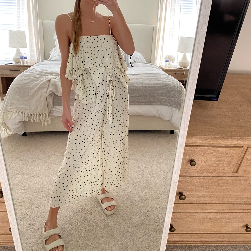 Black and white dot matching co ord set